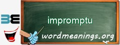 WordMeaning blackboard for impromptu